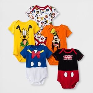 Disney bundle of 5 onesies, 6-9 months